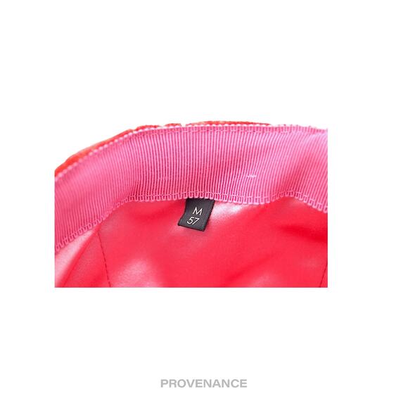 🔴 Gucci GG Monogram Canvas Velour Cap - Orange - Picture 10 of 10